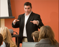 People gathered at a Business Research Conference