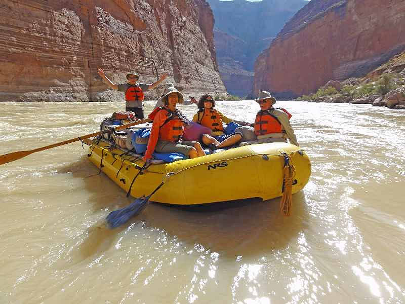 River rafting after the academic research conference